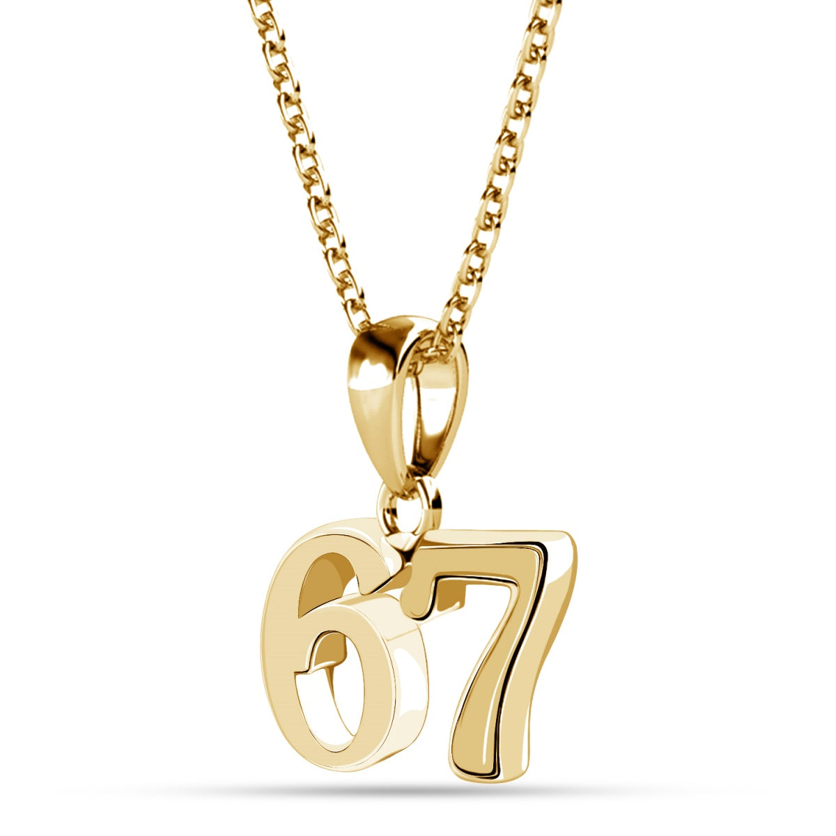 Danna 18k White Gold Plated 67 Pendant Necklace for Women