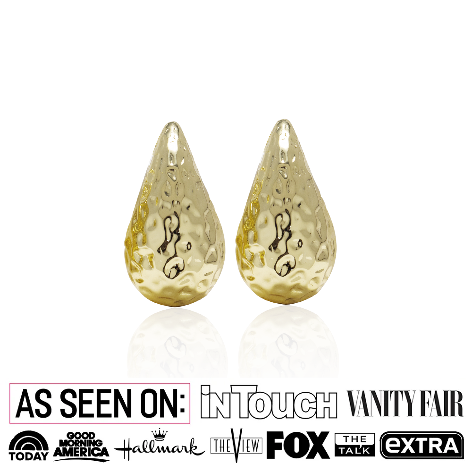 Candice 18k White Gold Plated Teardrop Stud Earrings