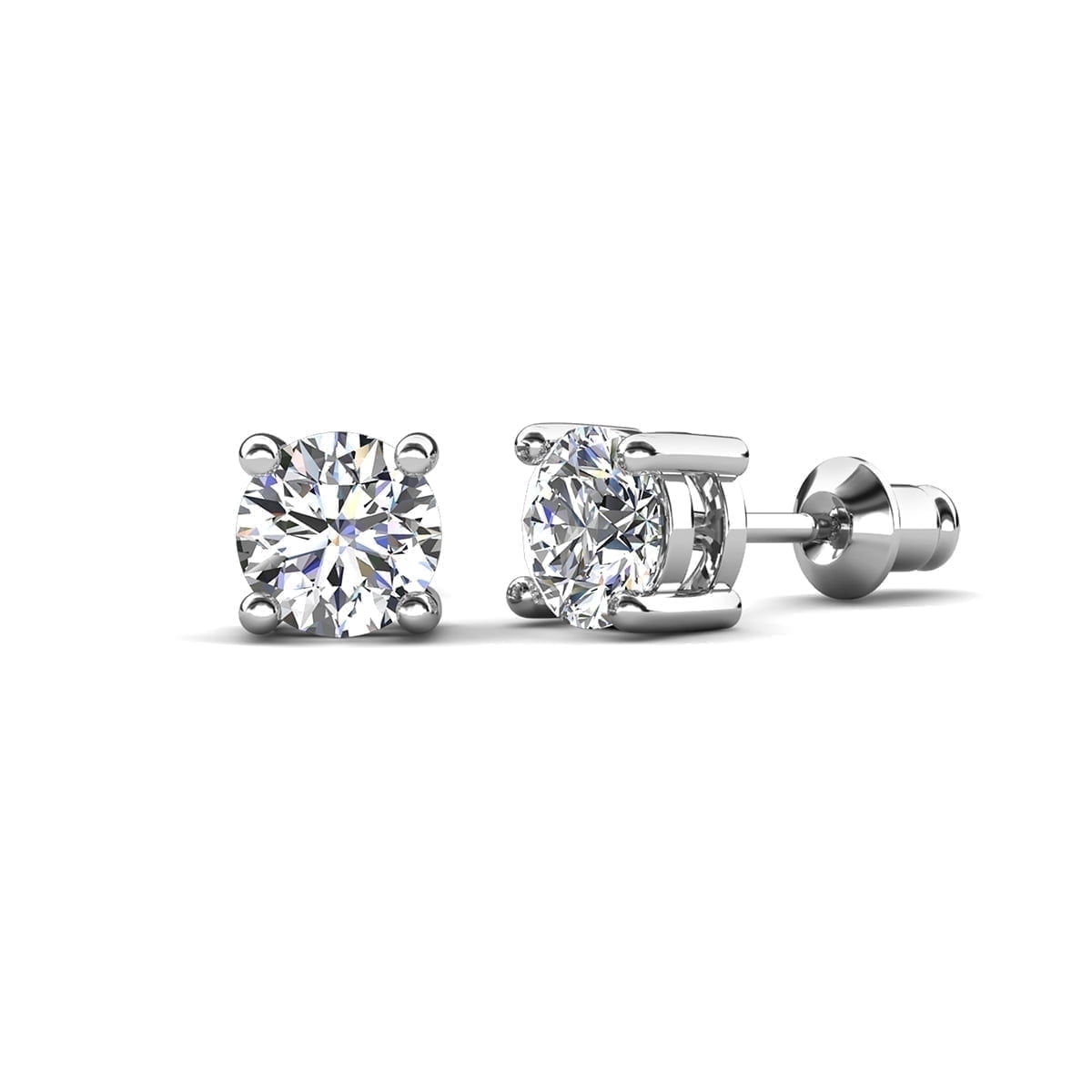 Nala, Mia, Gloria 18k White Gold Plated Earring Stacking Set