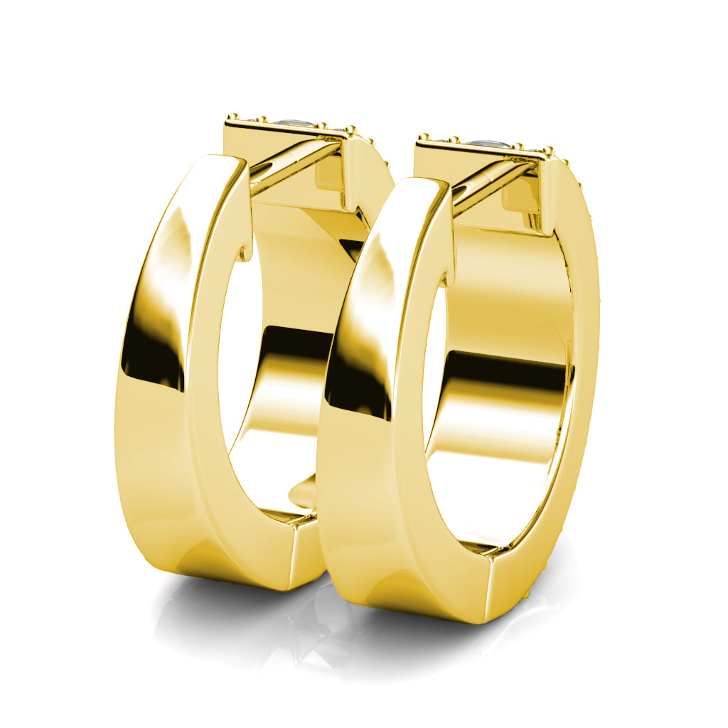 Wrenley 18k White Gold Plated 16mm Hoop Earrings with Swarovski Crystals