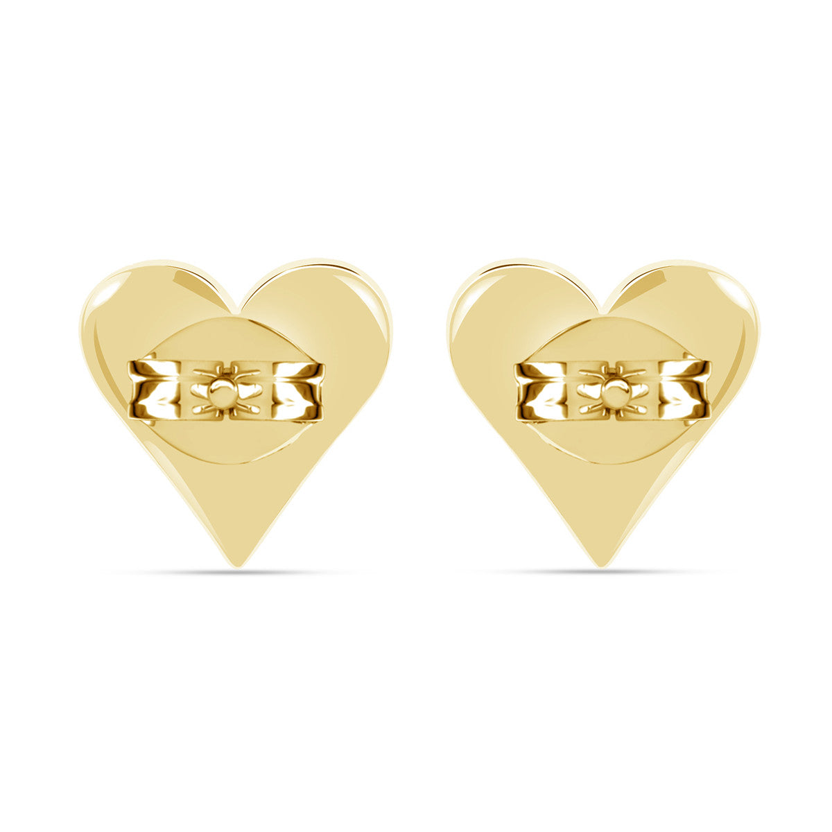 Cecilia 18k White Gold Plated Silver Heart Stud Earrings with Swarovski Crystals