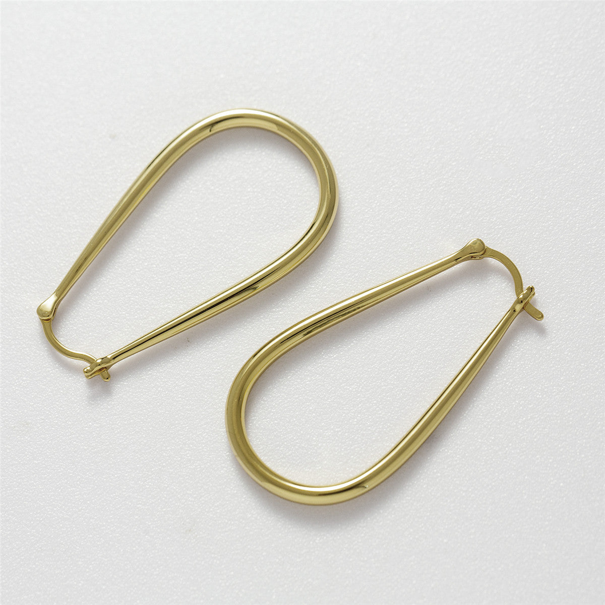 Beatrice 18k White Gold Plated U-Shaped Hoop Earrings