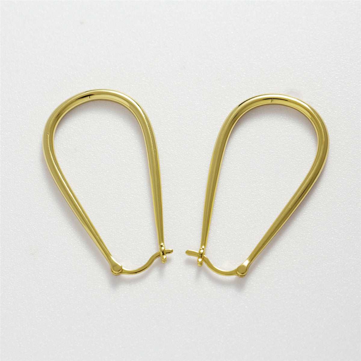 Beatrice 18k White Gold Plated U-Shaped Hoop Earrings