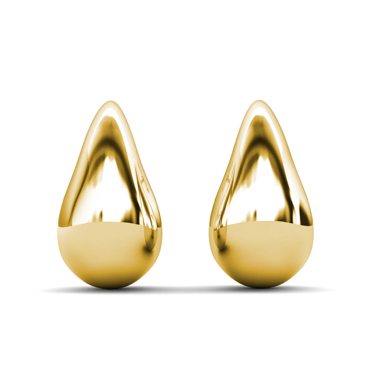 Olive 18k White Gold Plated Teardrop Stud Earrings