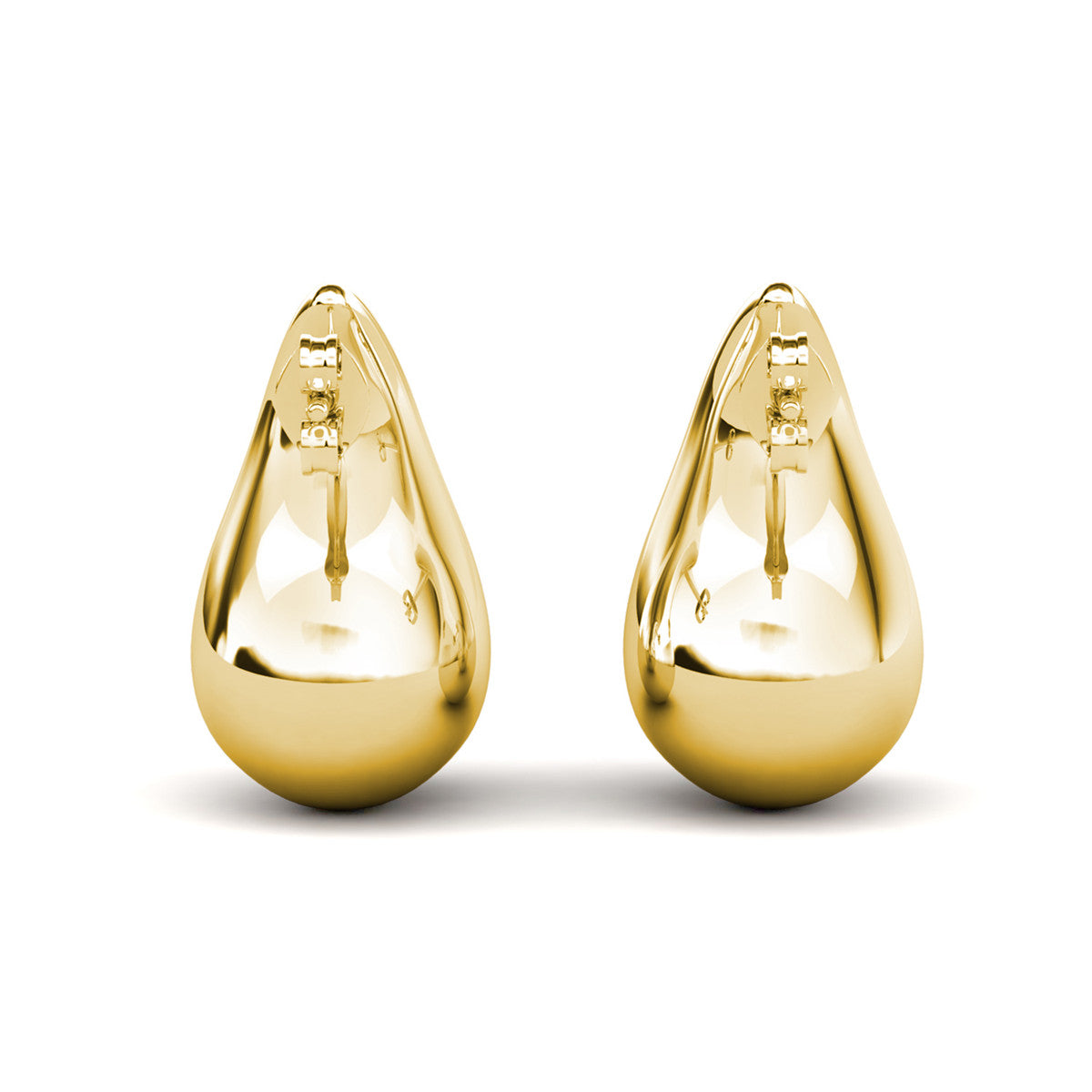 Olive 18k White Gold Plated Teardrop Stud Earrings