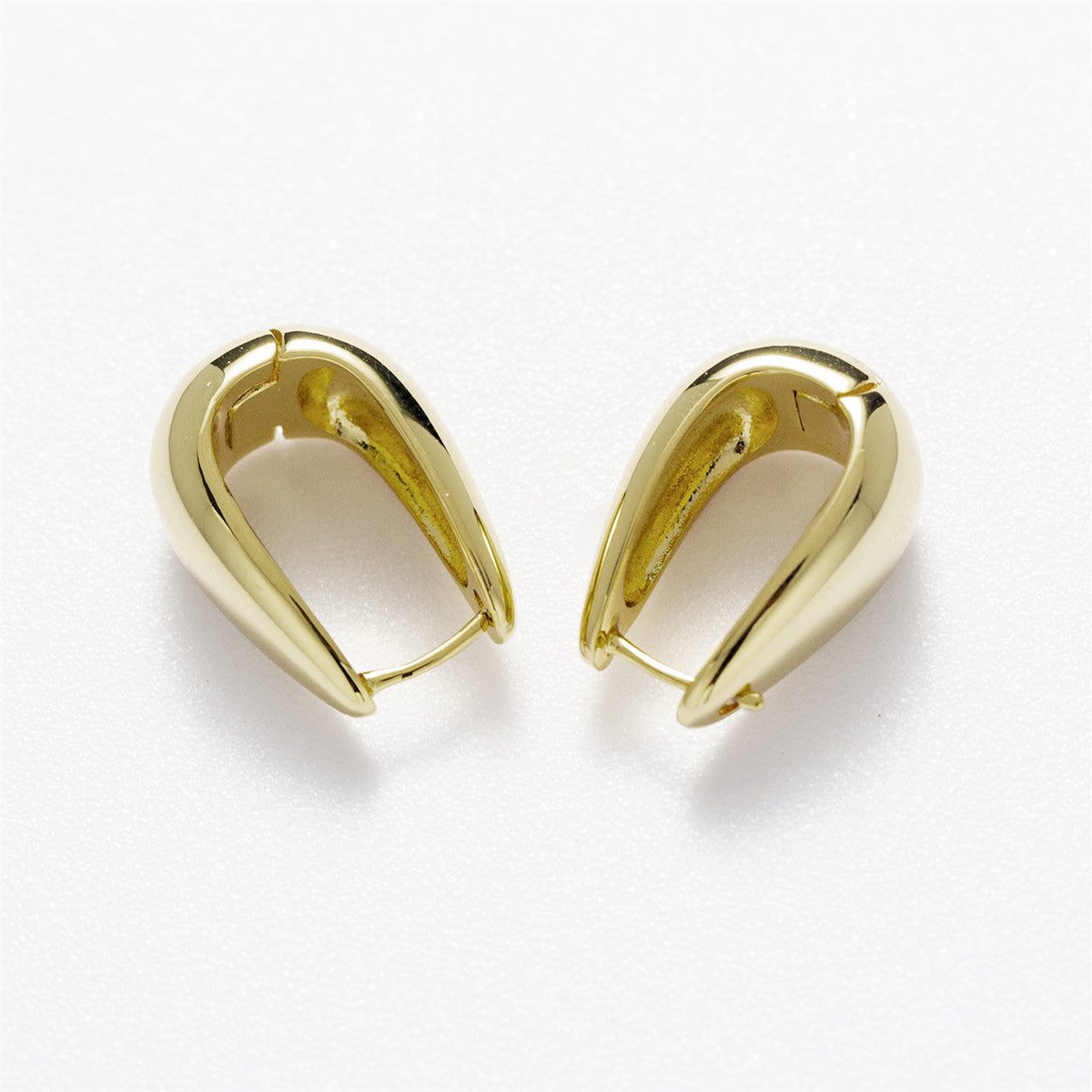 Salma 18k White Gold Plated U-Shaped Hoop Earrings