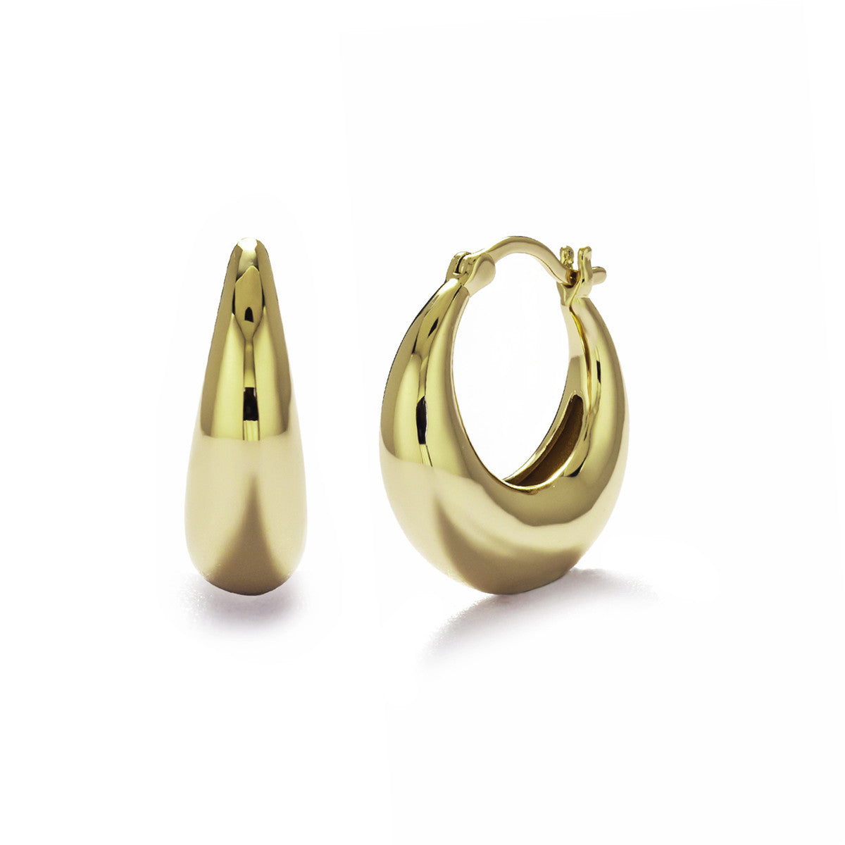 Jacqueline 18k White Gold Plated Hoop Earrings