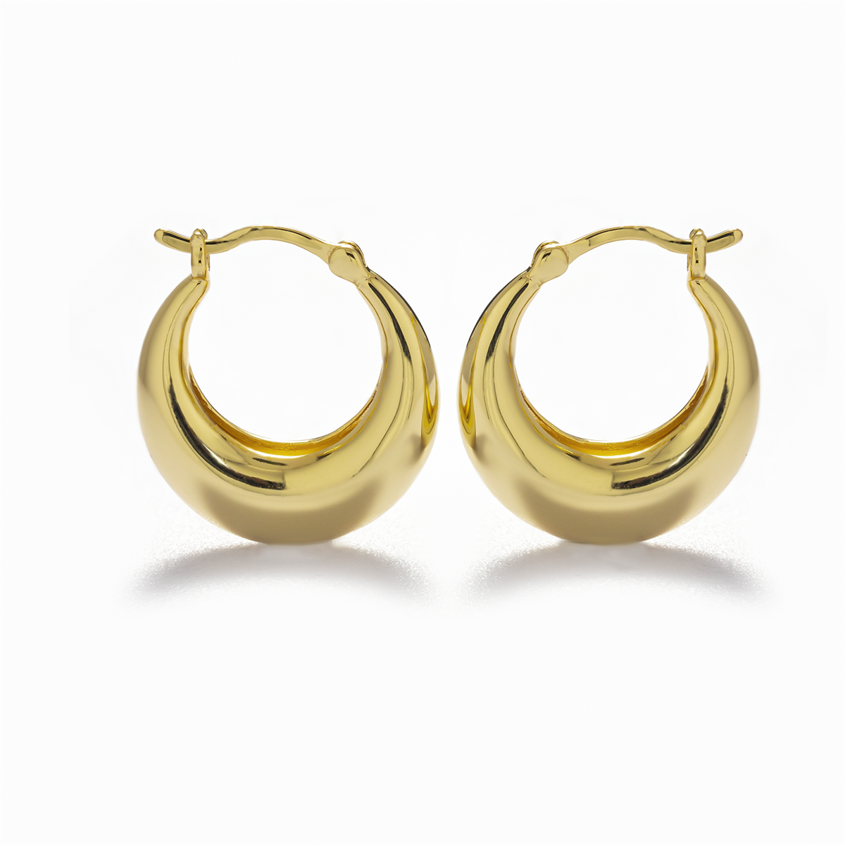 Jacqueline 18k White Gold Plated Hoop Earrings