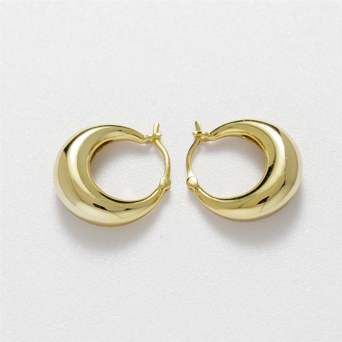 Jacqueline 18k White Gold Plated Hoop Earrings