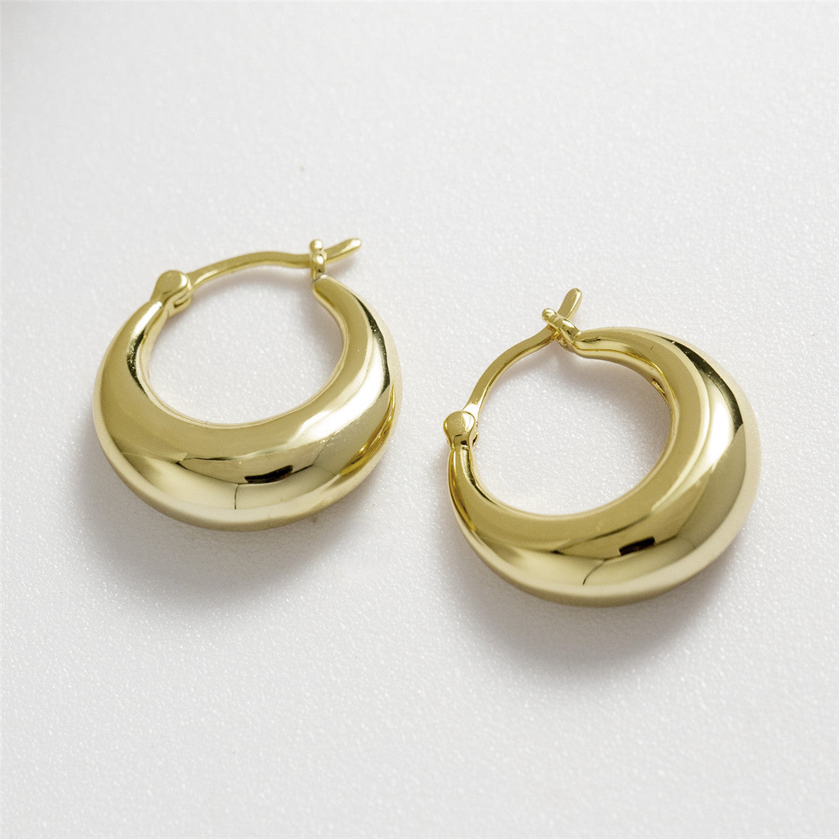 Jacqueline 18k White Gold Plated Hoop Earrings