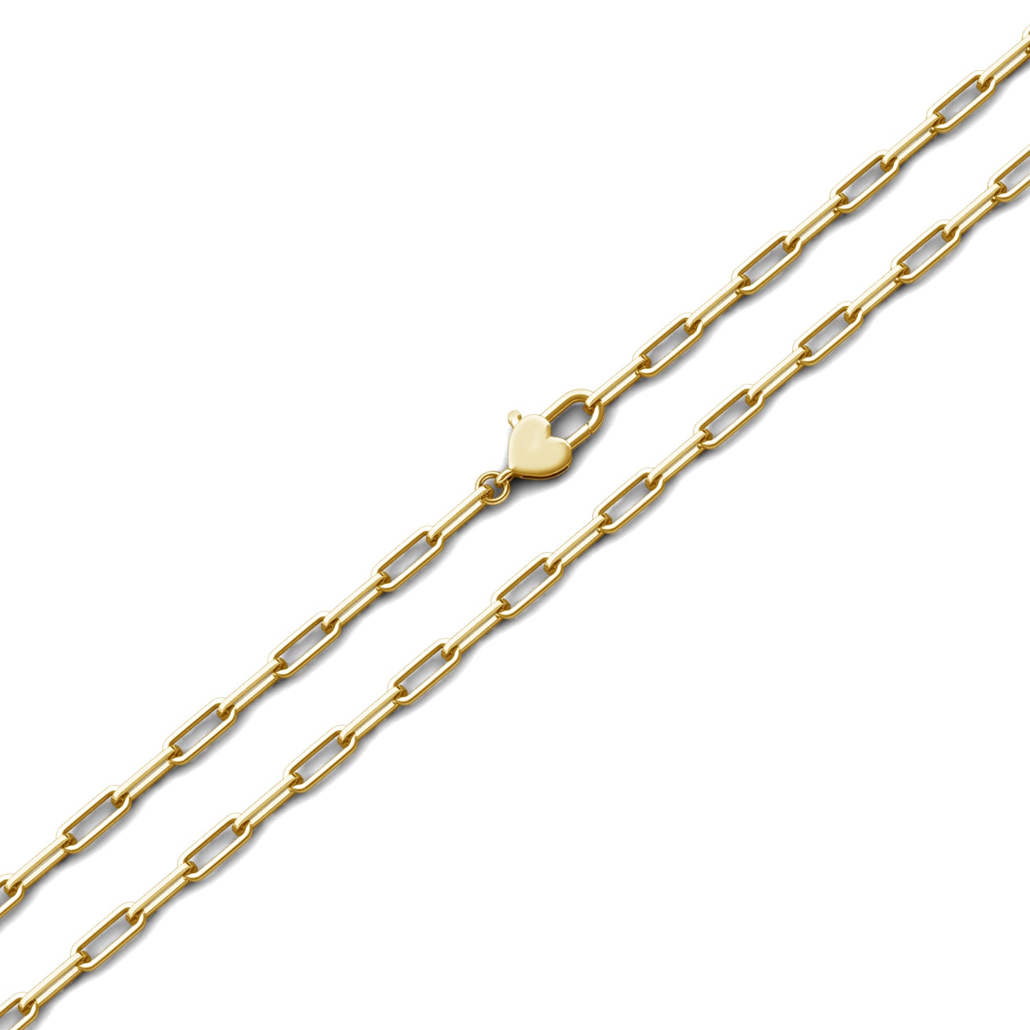 Tammy 18k White Gold Plated Paperclip Chain Necklace