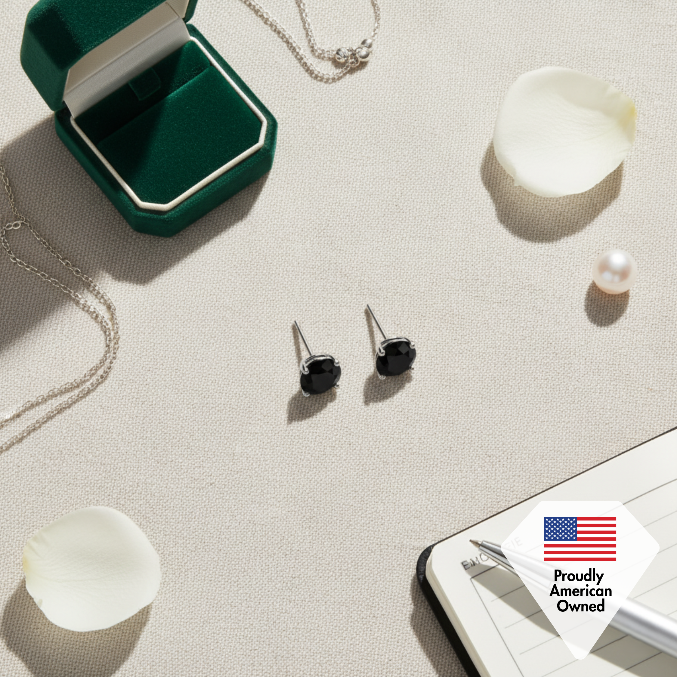 Dina, Samantha, Kali 18k White Gold Plated Earrings for Women (3 Pair Set)