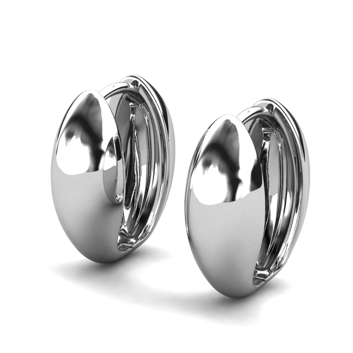 Emersyn 18k White Gold Plated 14mm Hoop Earrings for Women