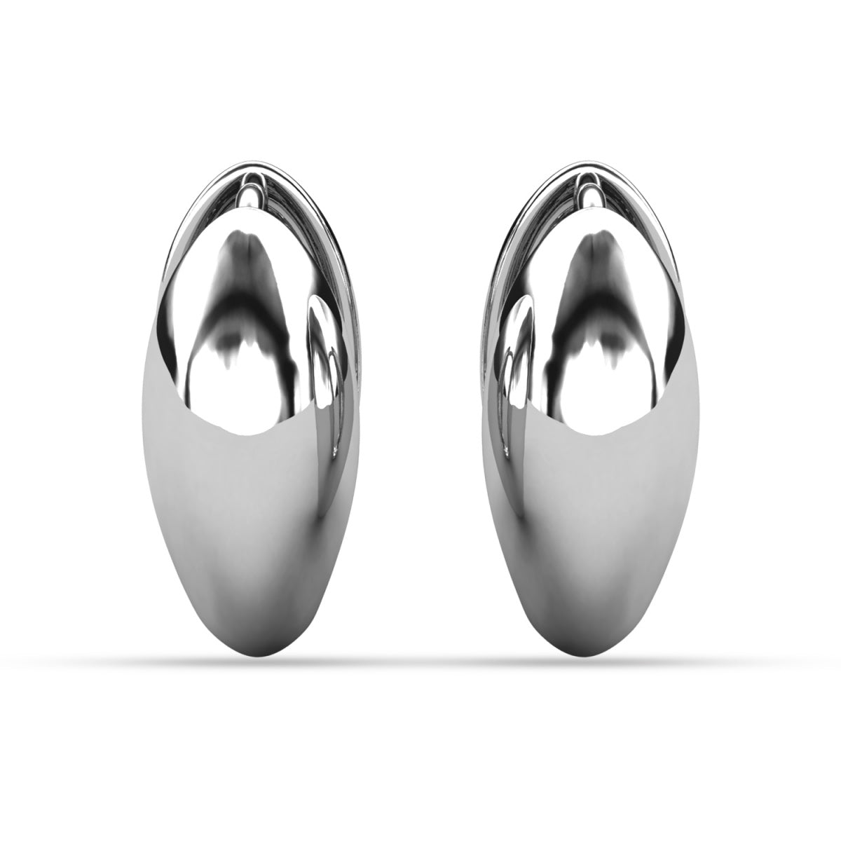 Emersyn 18k White Gold Plated 14mm Hoop Earrings for Women