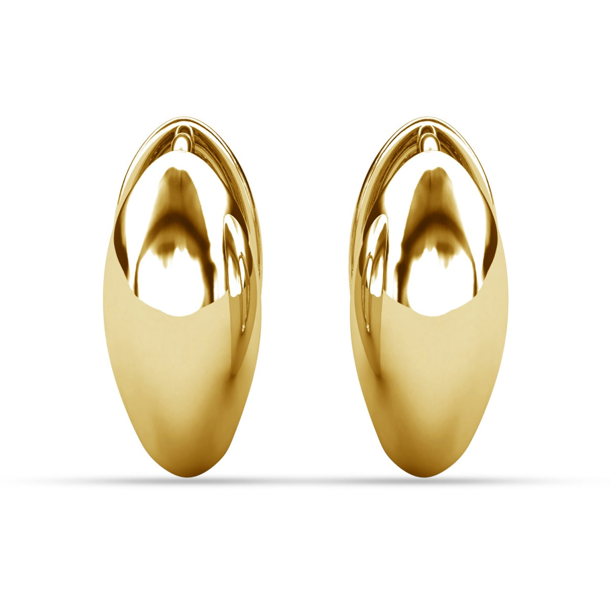 Emersyn 18k White Gold Plated 14mm Hoop Earrings for Women