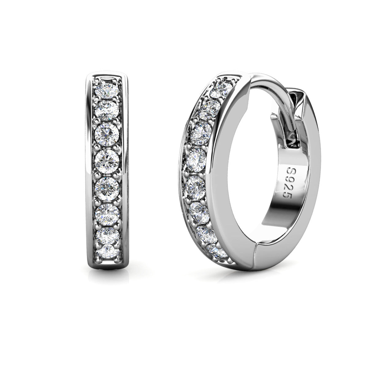 Bethany, Sasha, Mia, Skye 18k White Gold Plated Earring Stacking Set