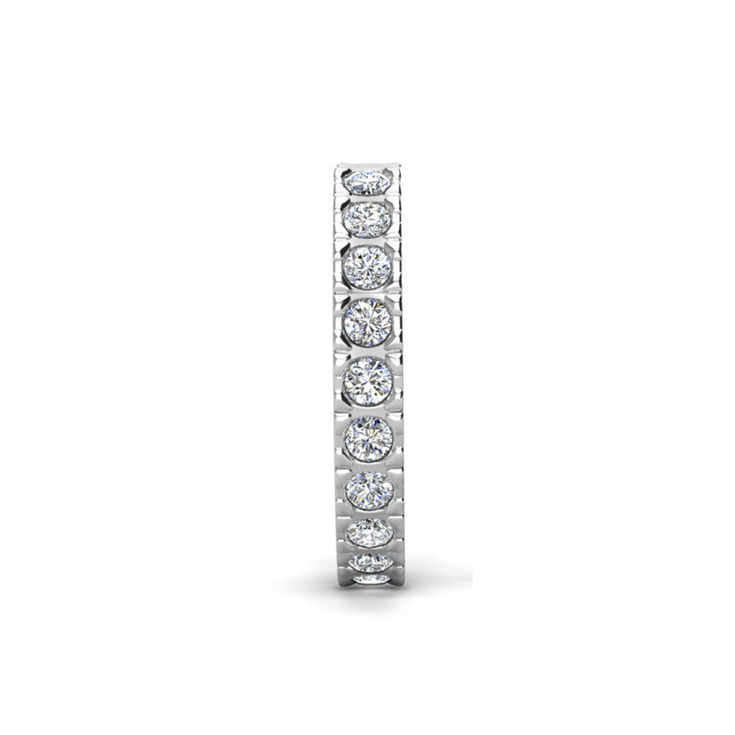 Gloria 18k White Gold Plated Hoop Ear Cuff with Swarovski Crystals