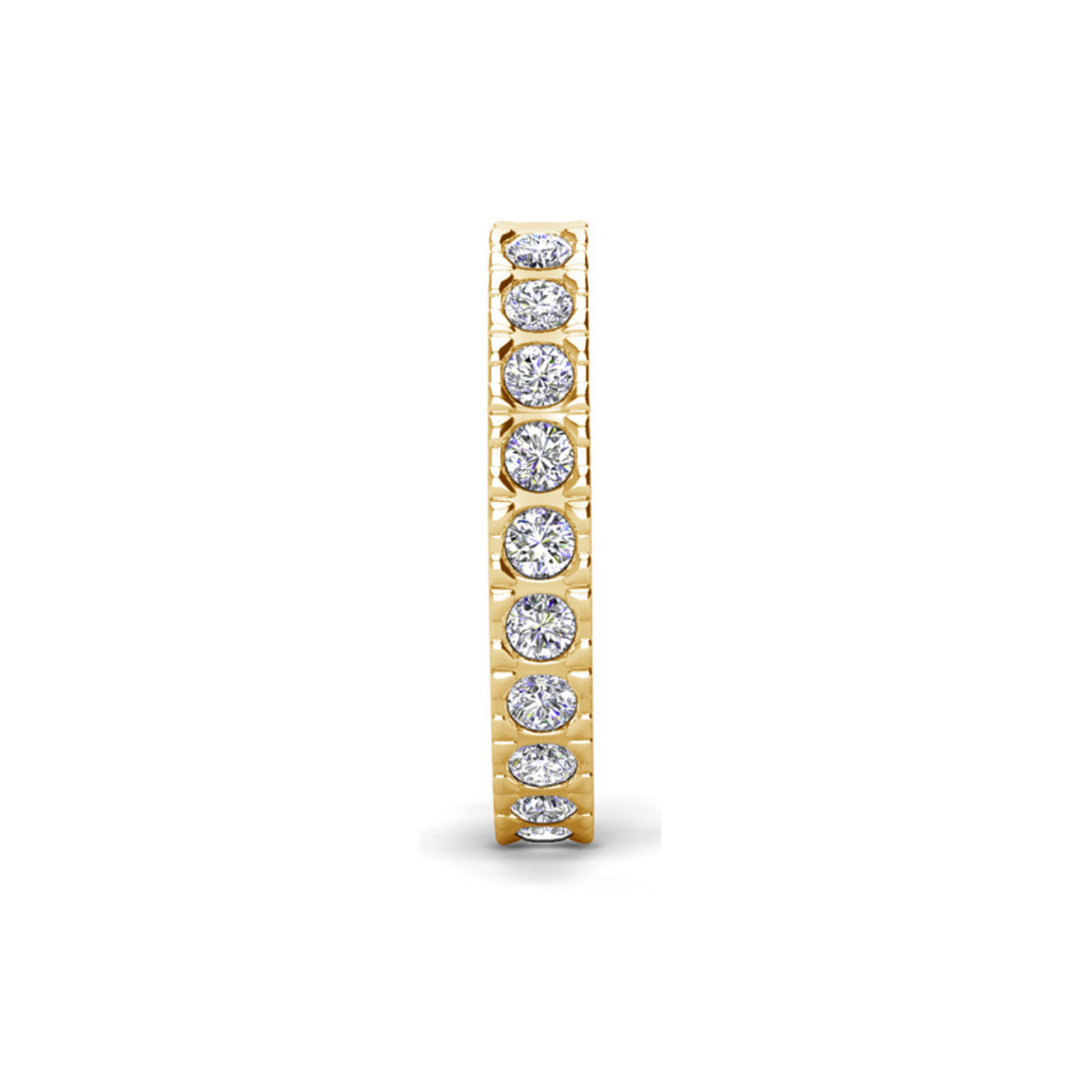 Gloria 18k White Gold Plated Hoop Ear Cuff with Swarovski Crystals