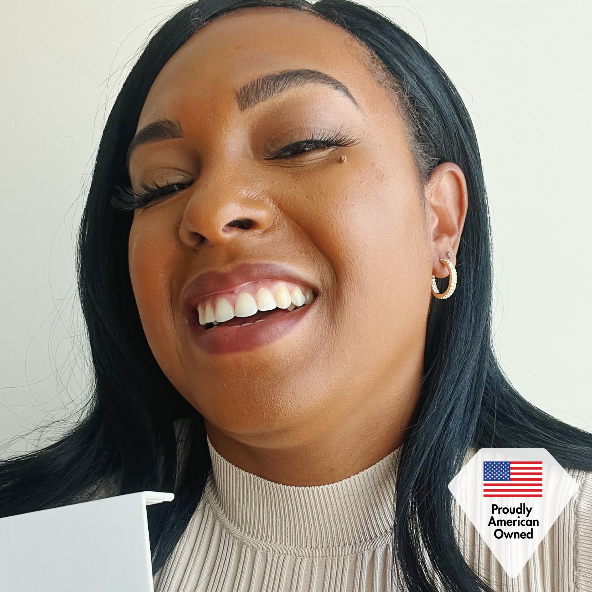 Grace 18k White Gold Plated 19mm Hoop Earrings with Swarovski Crystals