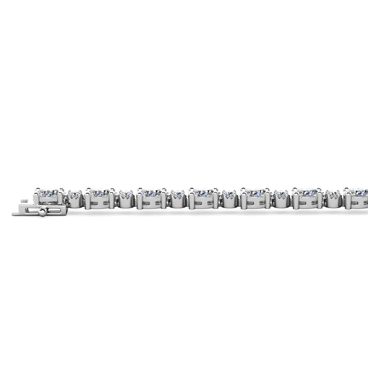 Katelynn 18k White Gold Plated Tennis Bracelet with Simulated Diamond Crystals