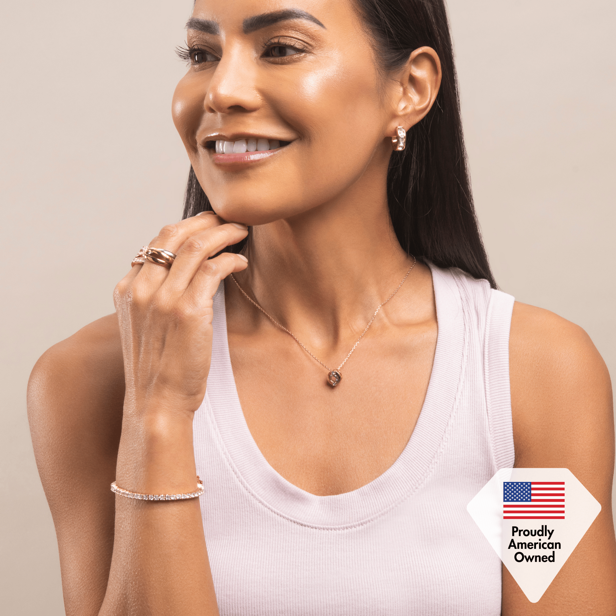 Kaylee 18k White Gold Plated Tennis Bracelet with Simulated Diamond Crystals