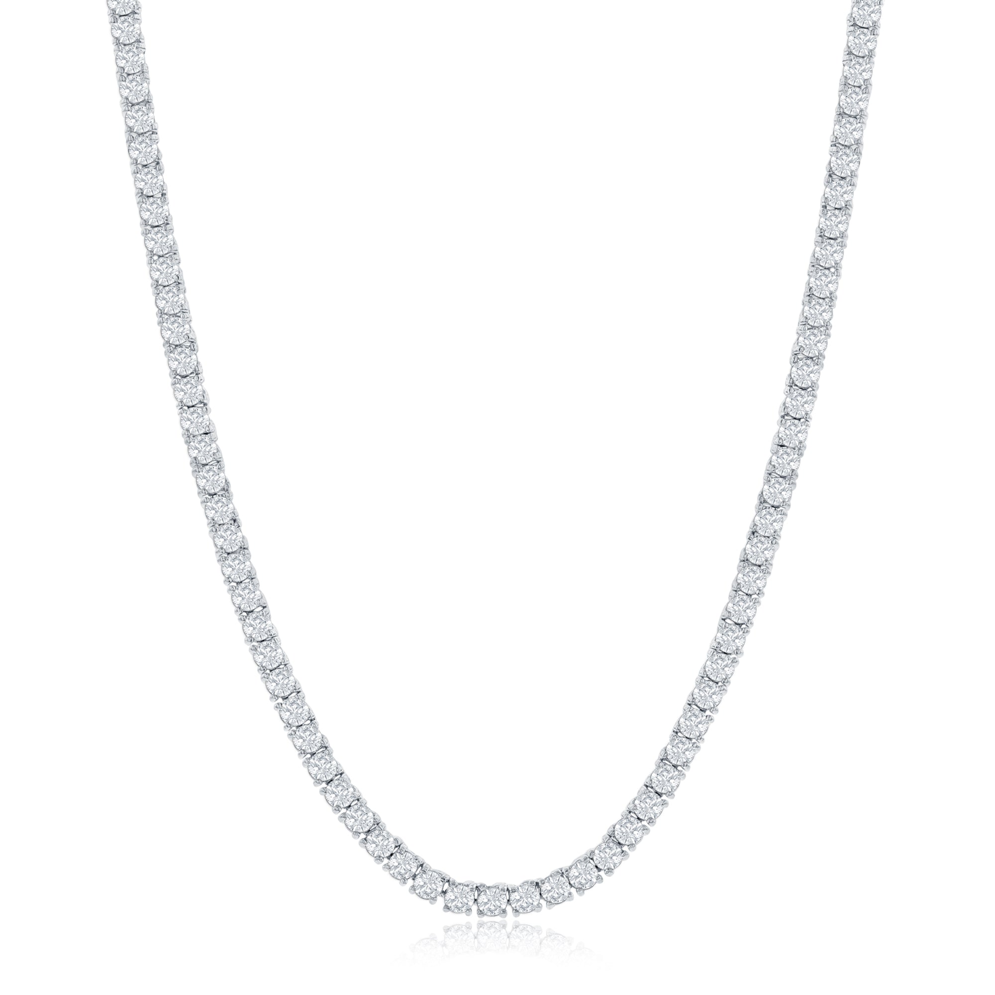 Kaylee 18k White Gold Plated Necklace with Simulated Diamond Crystal