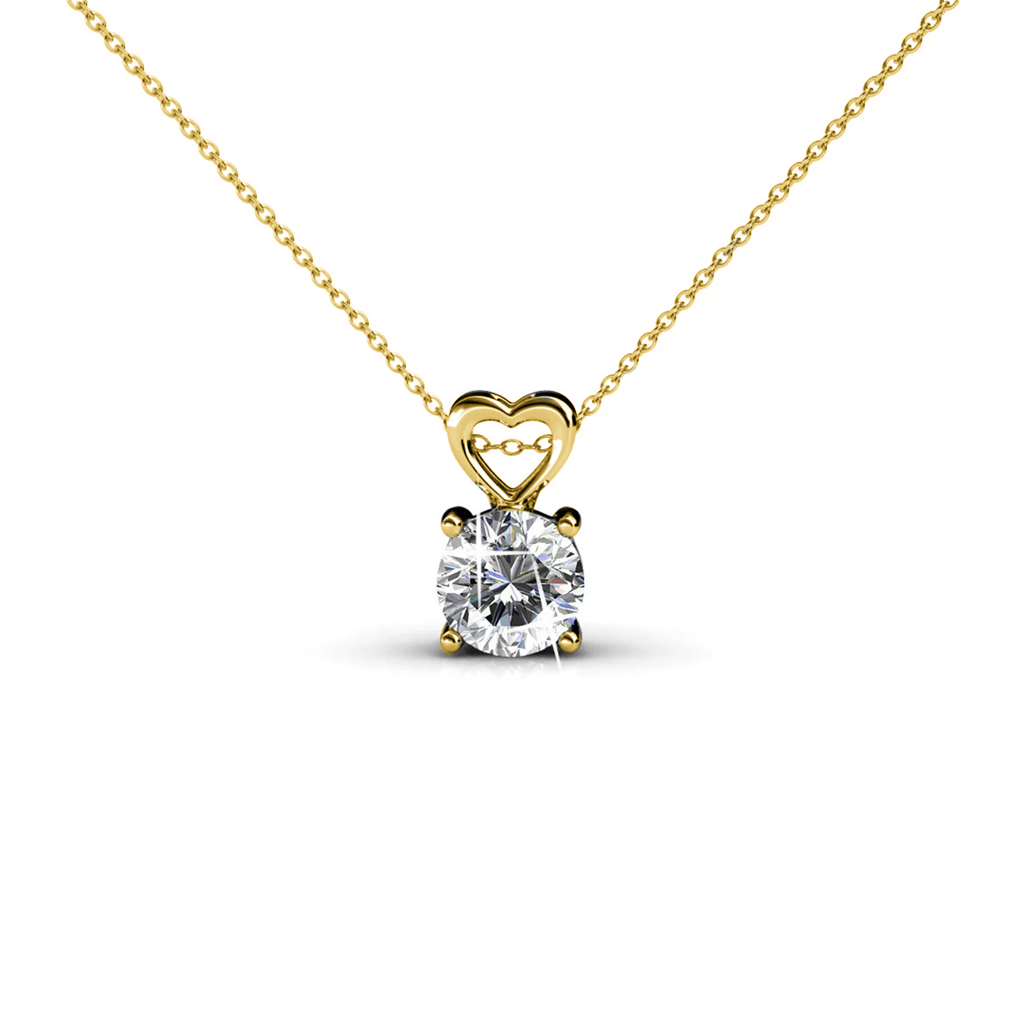 Marian 18k White Gold Plated Pendant Necklace with Swarovski Crystals