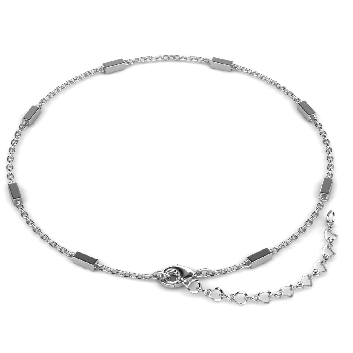 Marlee 18k White Gold Plated Stacking Bracelet Chain