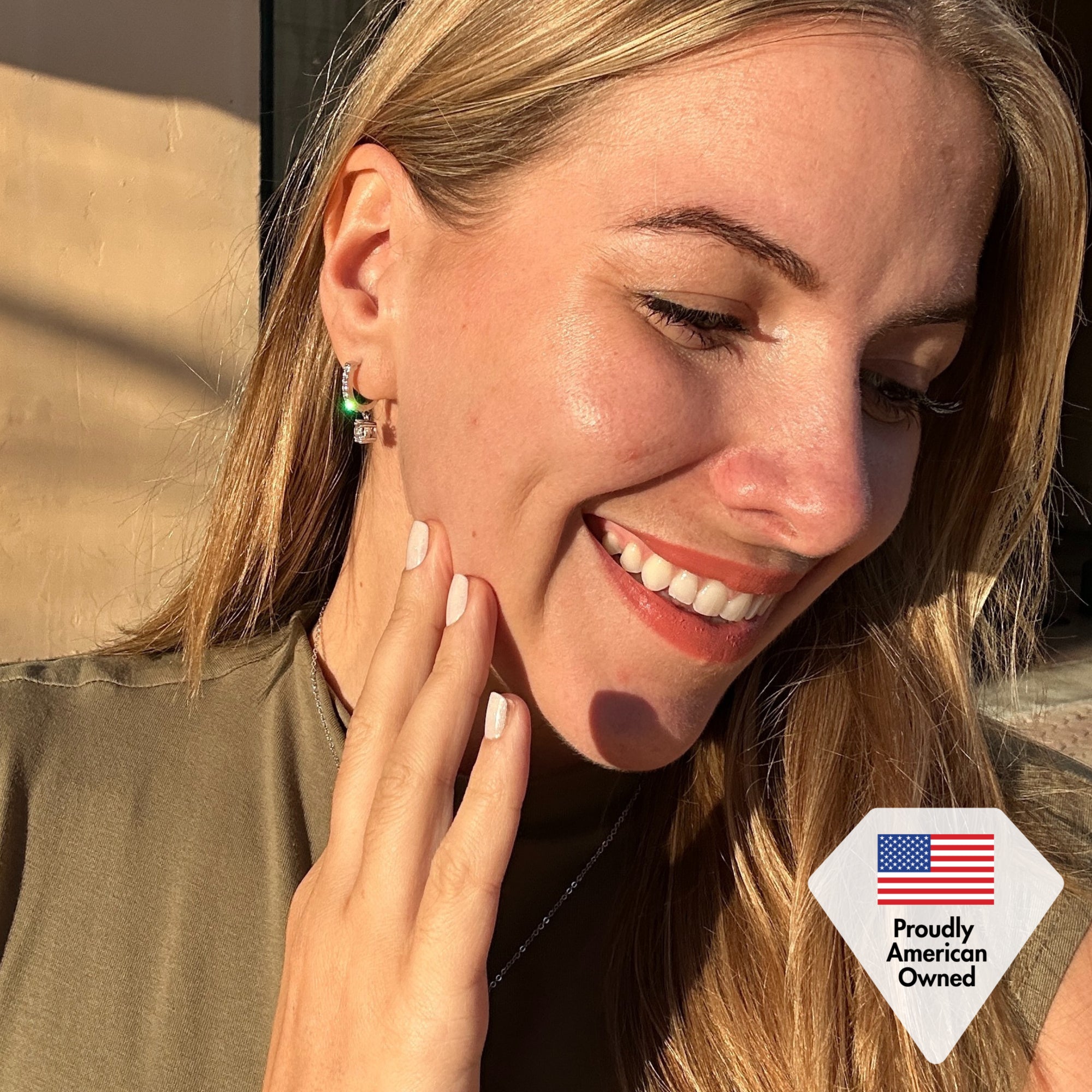 Bianca, McKenzie, Ariel 18k White Gold Plated Earrings with Simulated Diamond Crystals (3 Pair Set)