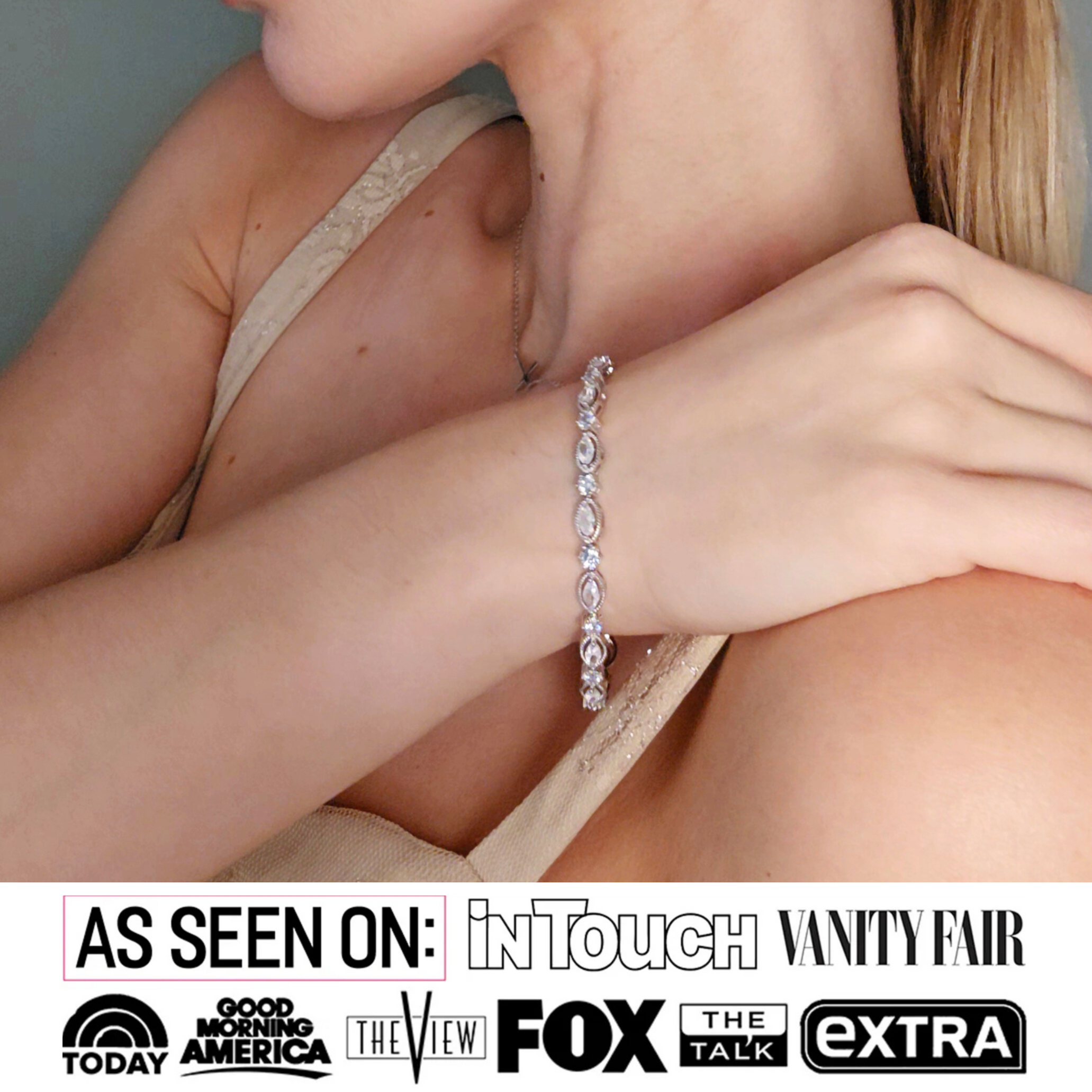 Cate & Chloe Jewelry | Moira 18k White Gold Plated Tennis Bracelet Cate & Chloe Jewelry | Moira 18k White Gold Plated Tennis Bracelet