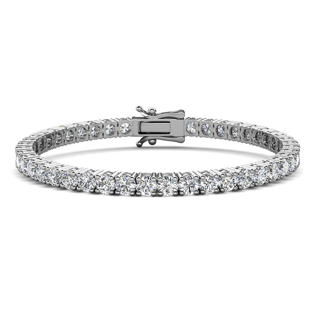 Cate Chloe Jewelry Kaylee 18k White Gold Plated Tennis Bracelet