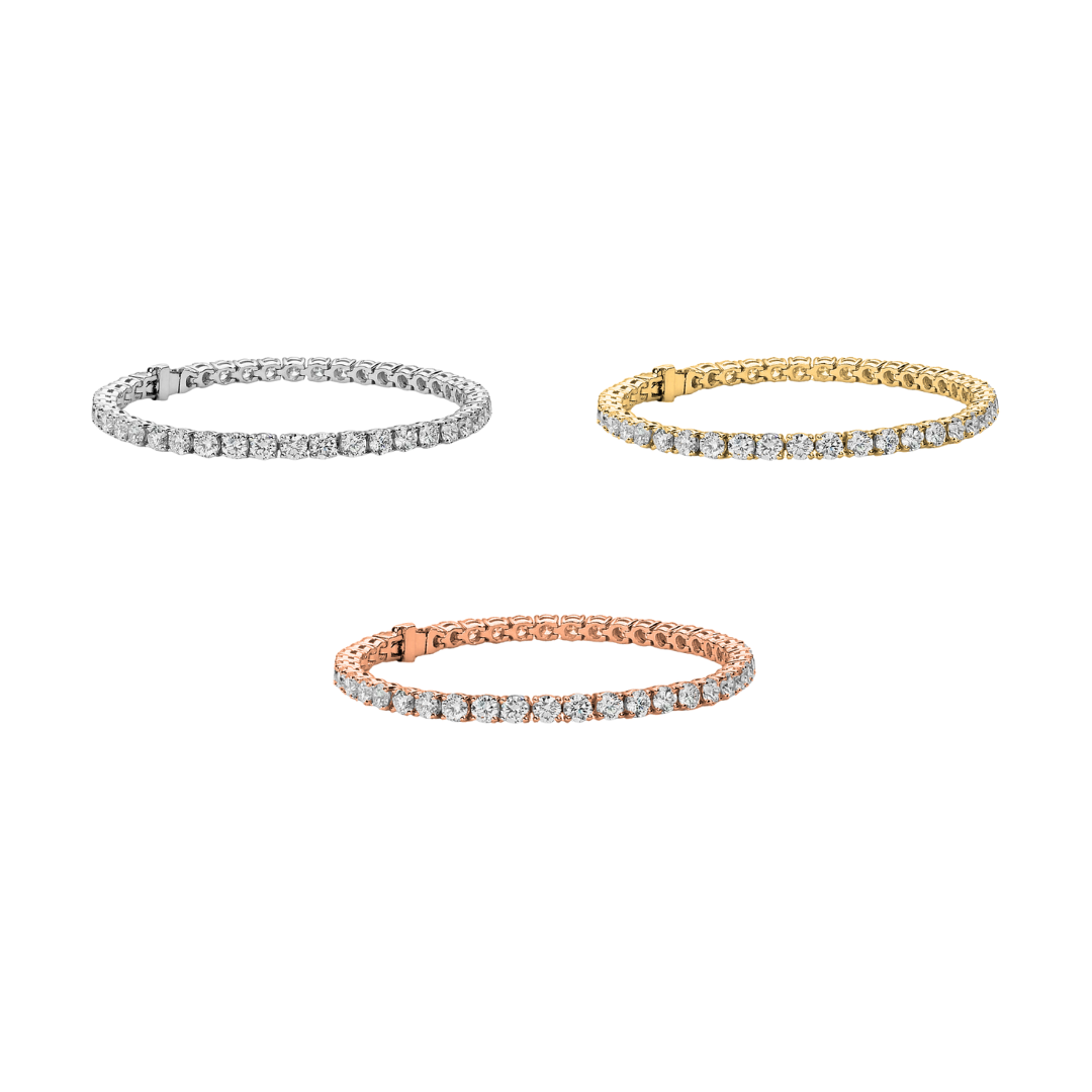 Olivia 18k White Gold Plated Tennis Bracelet with Simulated Diamond Crystals