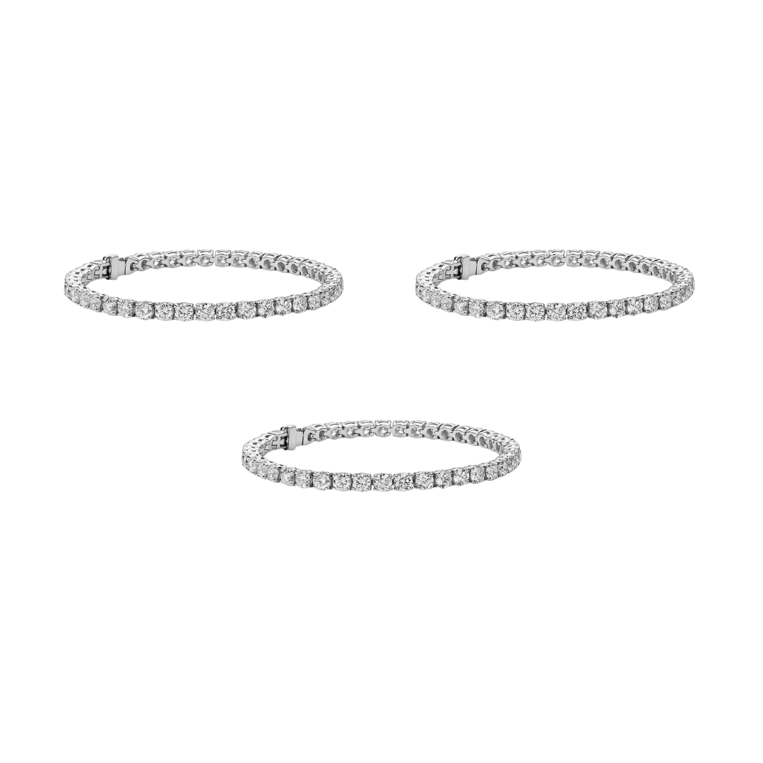 Olivia 18k White Gold Plated Tennis Bracelet with Simulated Diamond Crystals