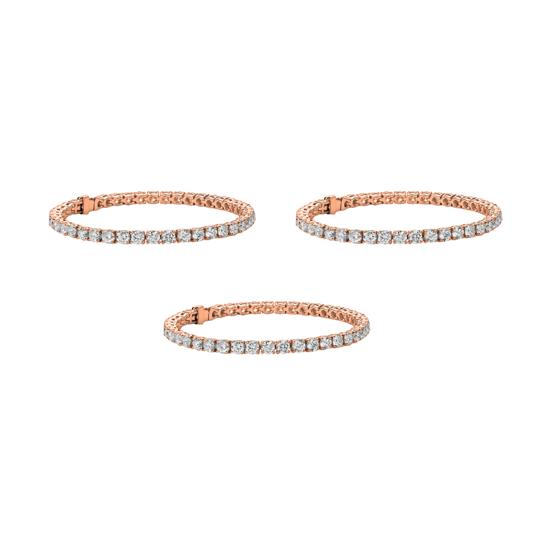 Olivia 18k White Gold Plated Tennis Bracelet with Simulated Diamond Crystals