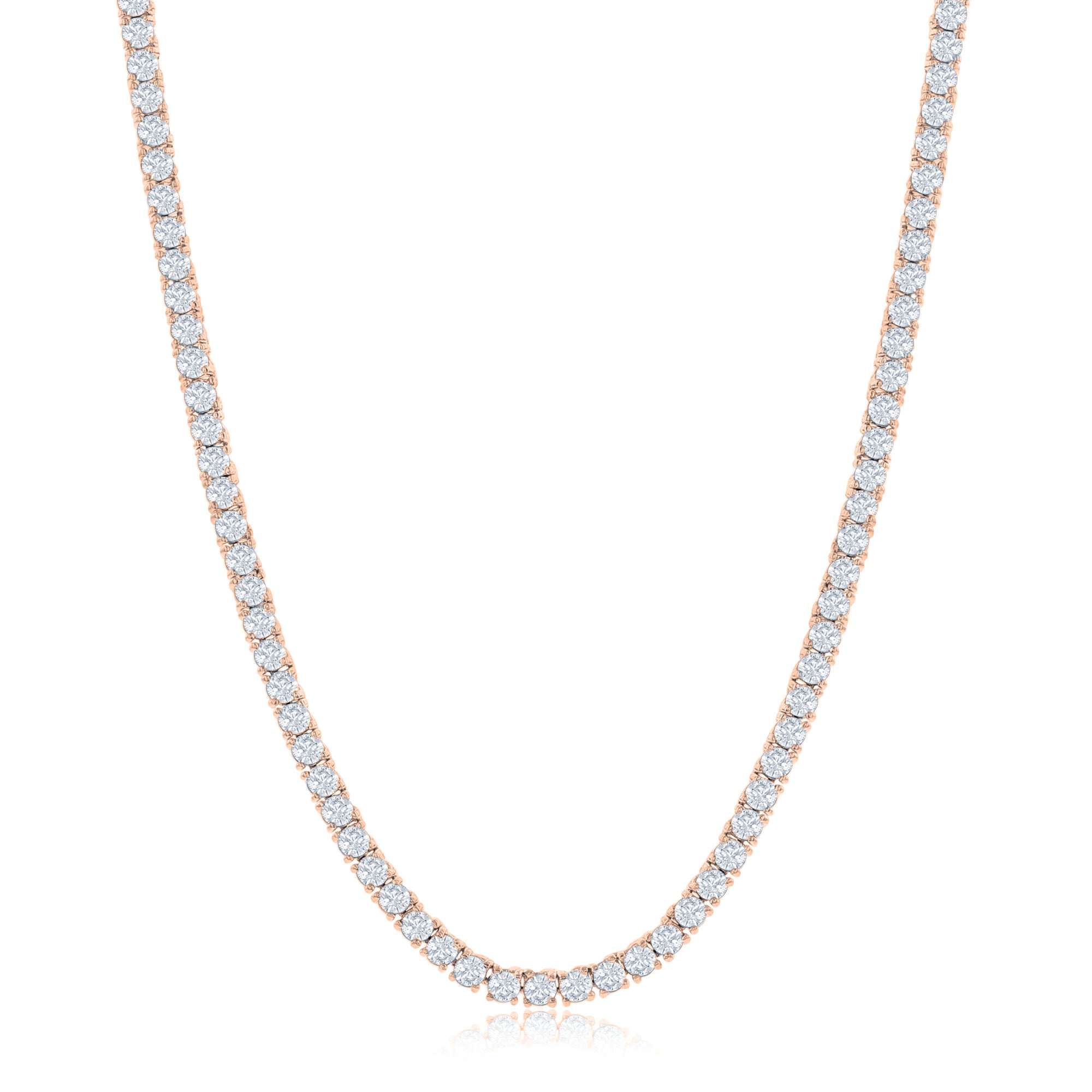 Olivia 18k White Gold Plated Necklace with Simulated Diamond Crystals