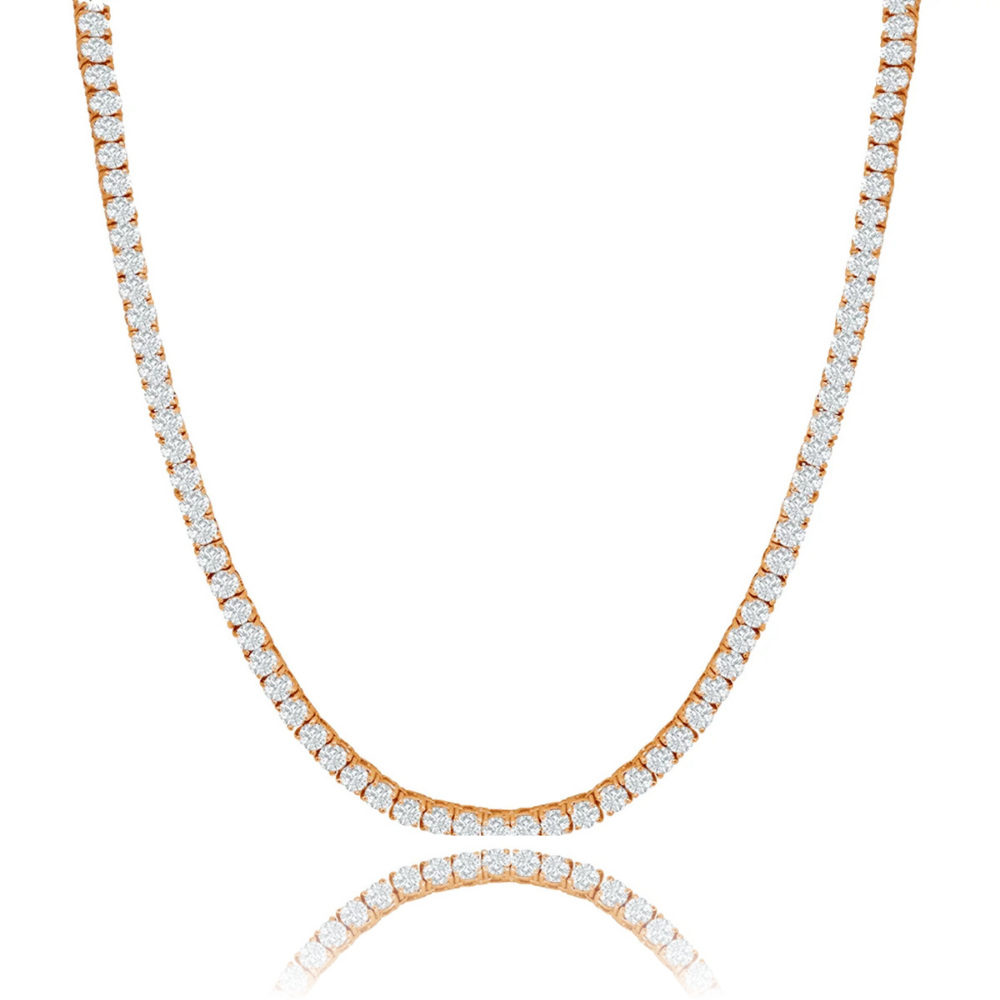 Cariah 18k 白金镀金项链，镶有水晶
