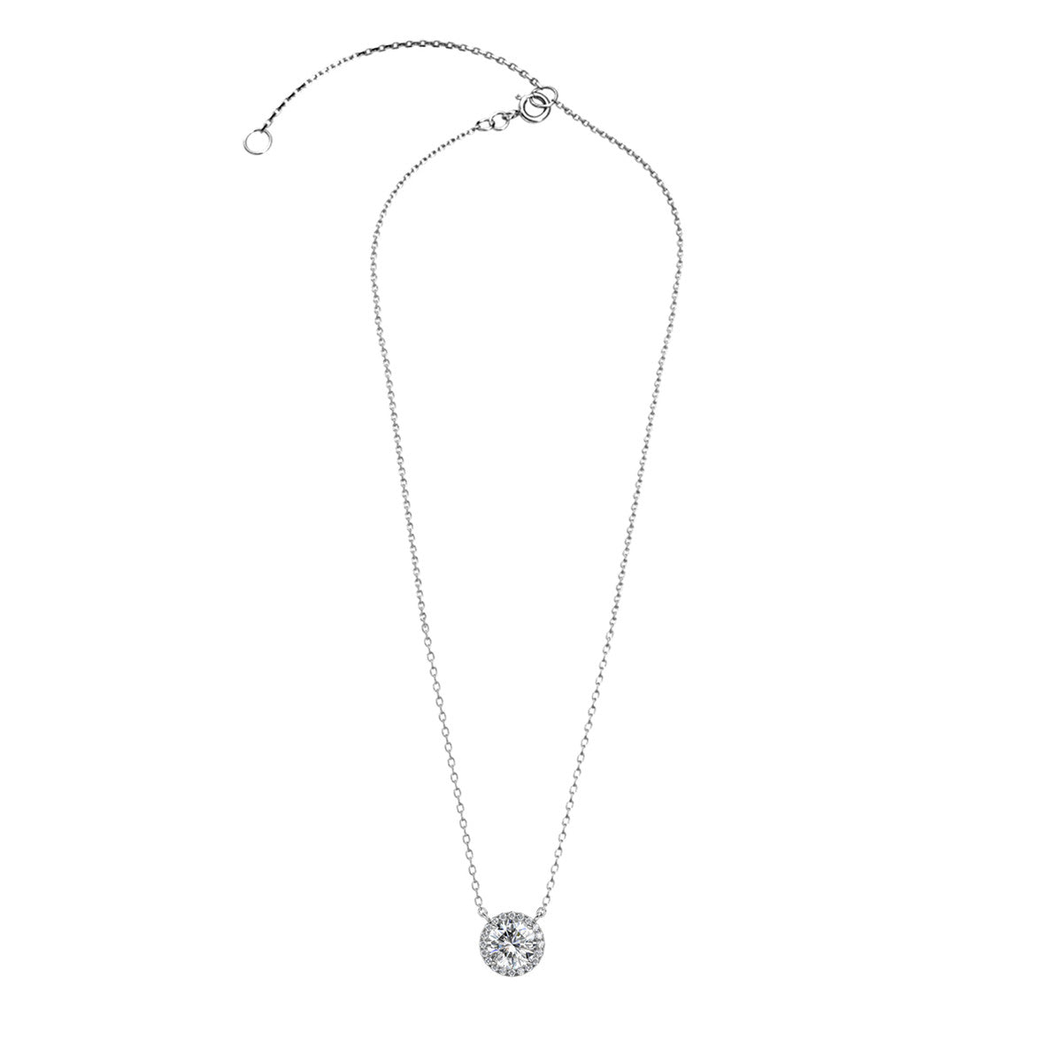 Moissanite by Cate & Chloe Sutton 18k Gold Plated 925 Sterling Silver Stud Necklace 1tcw