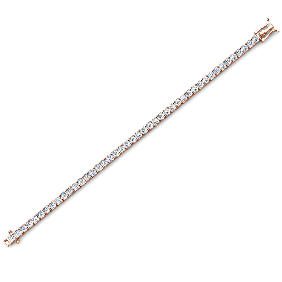 Kaylee 18k White Gold Plated Tennis Bracelet with Simulated Diamond Crystal