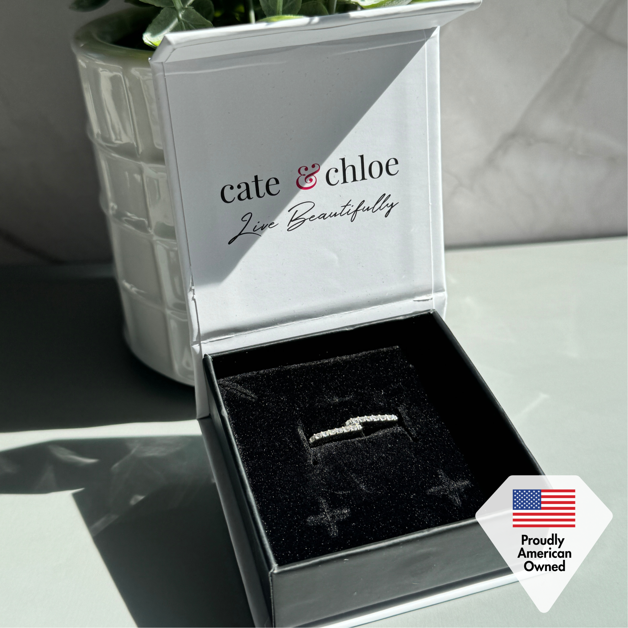 Phoebe 18k White Gold Plated 14mm Hoop Earrings with Swarovski Crystals