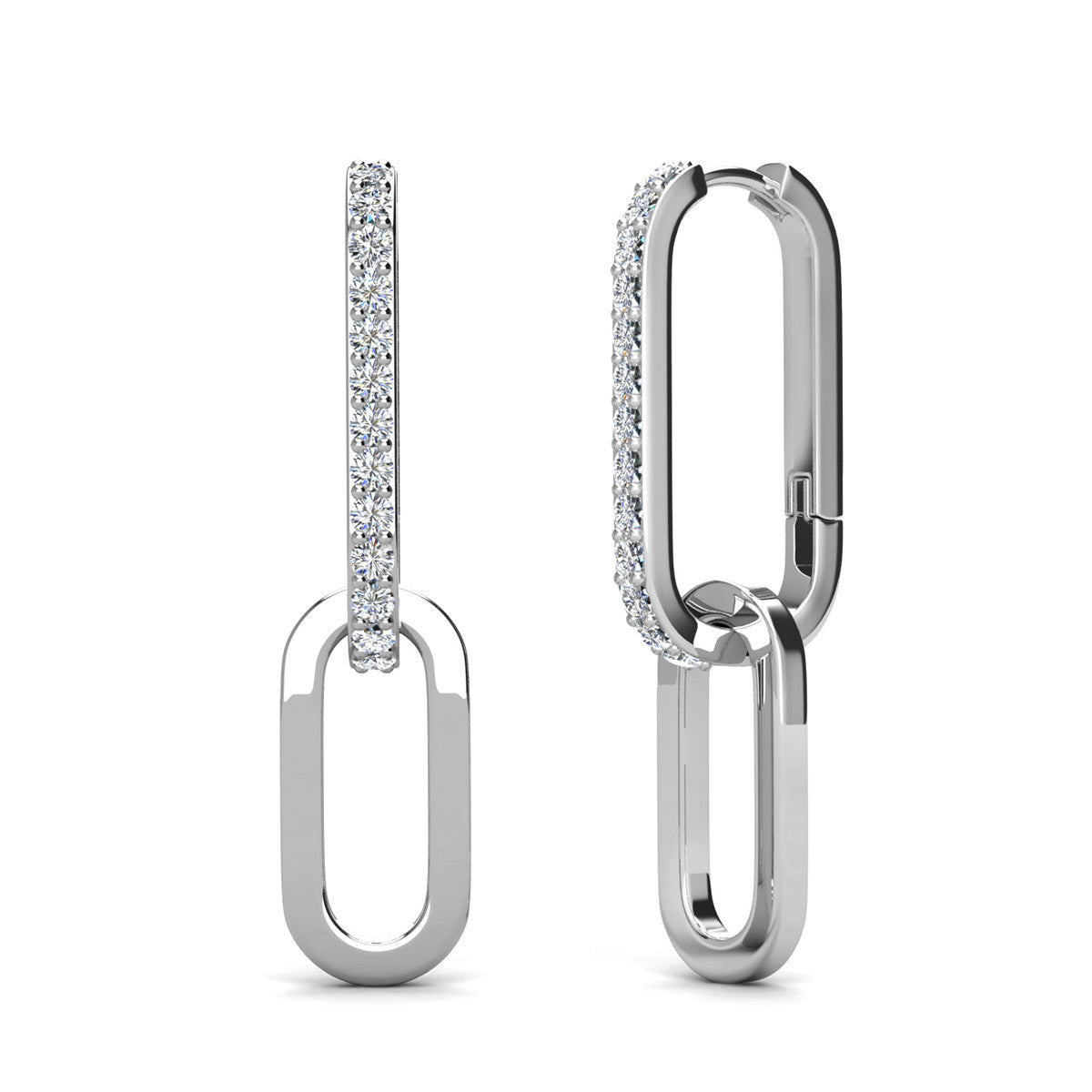 Remington, Mia, Sasha 18k White Gold Plated Earring Stacking Set