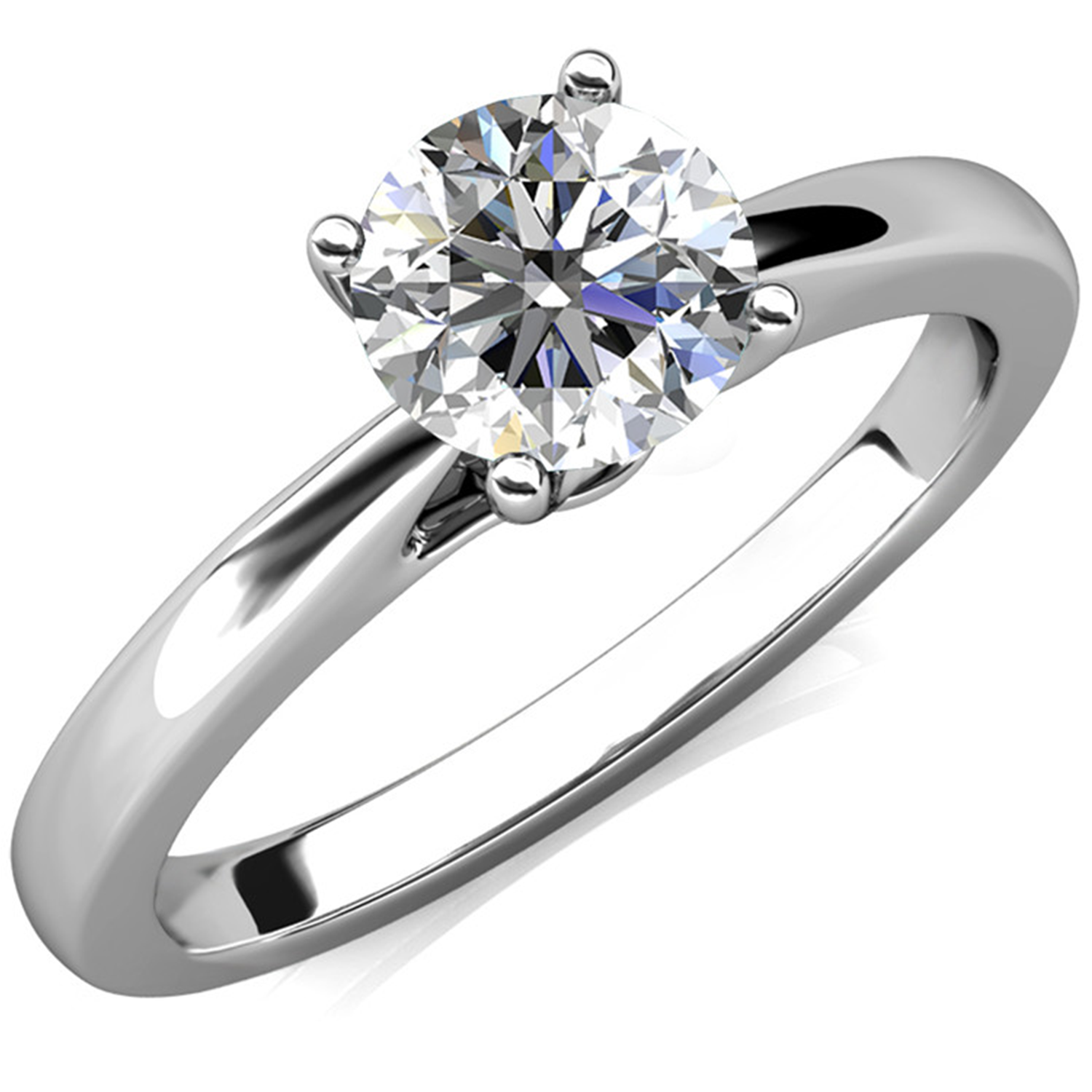 Moissanite by Cate & Chloe Abigail Sterling Silver Ring with Moissanite Crystals