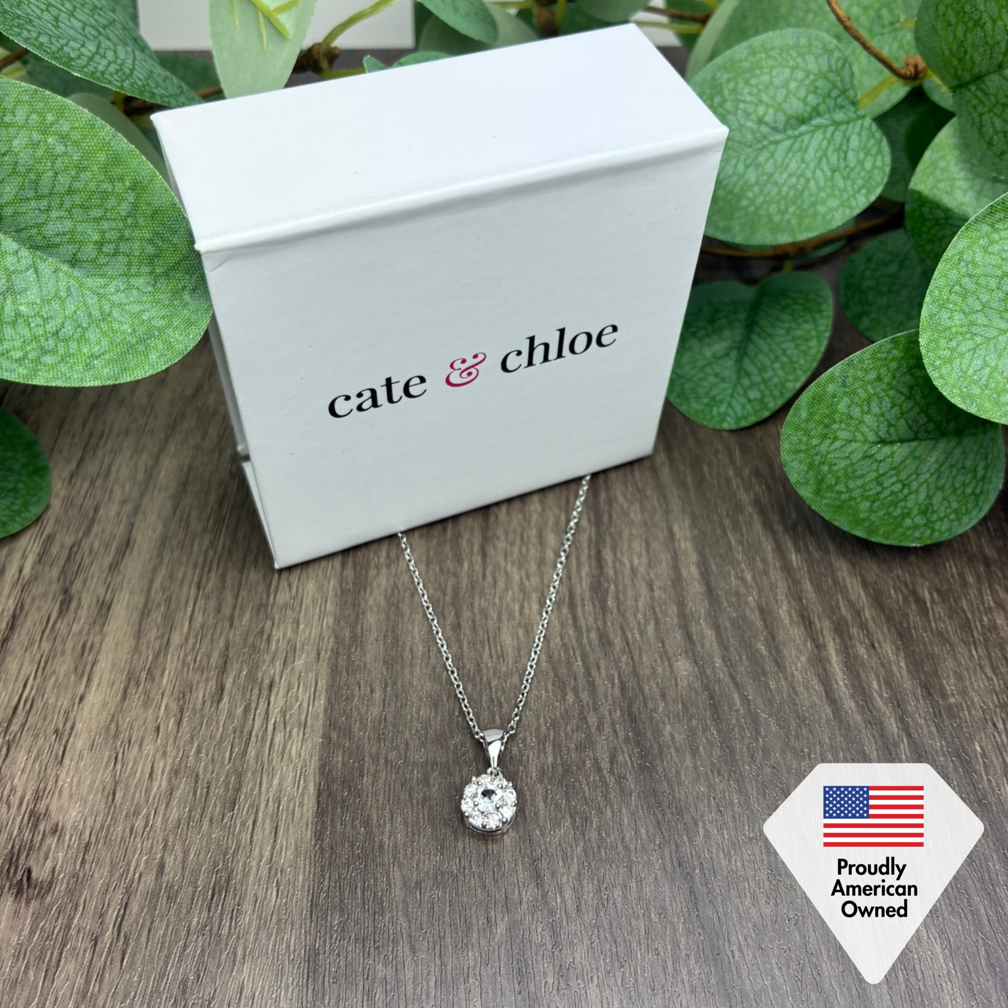 Ruth 18k 白金镀银吊坠项链