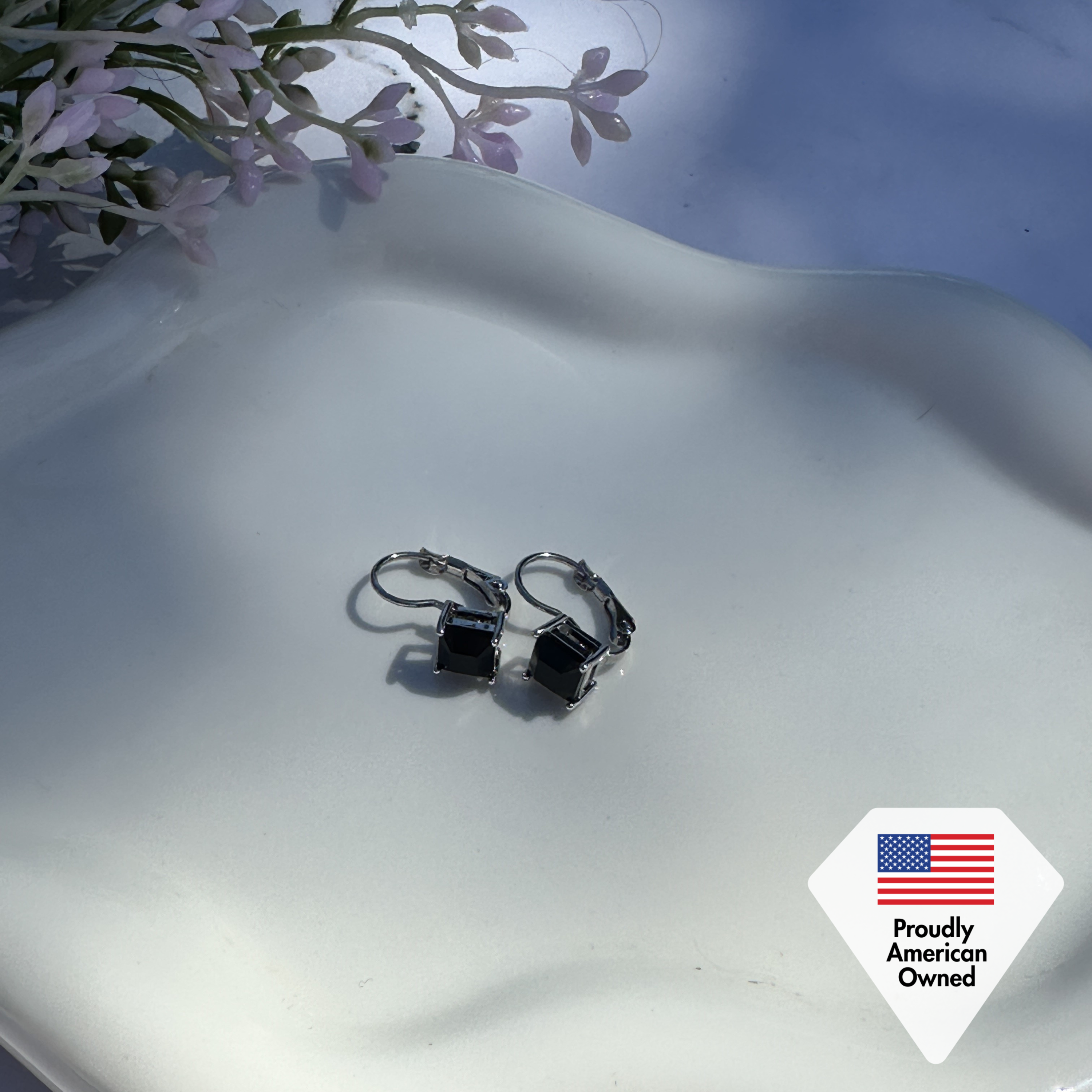 Dina, Samantha, Kali 18k White Gold Plated Earrings for Women (3 Pair Set)