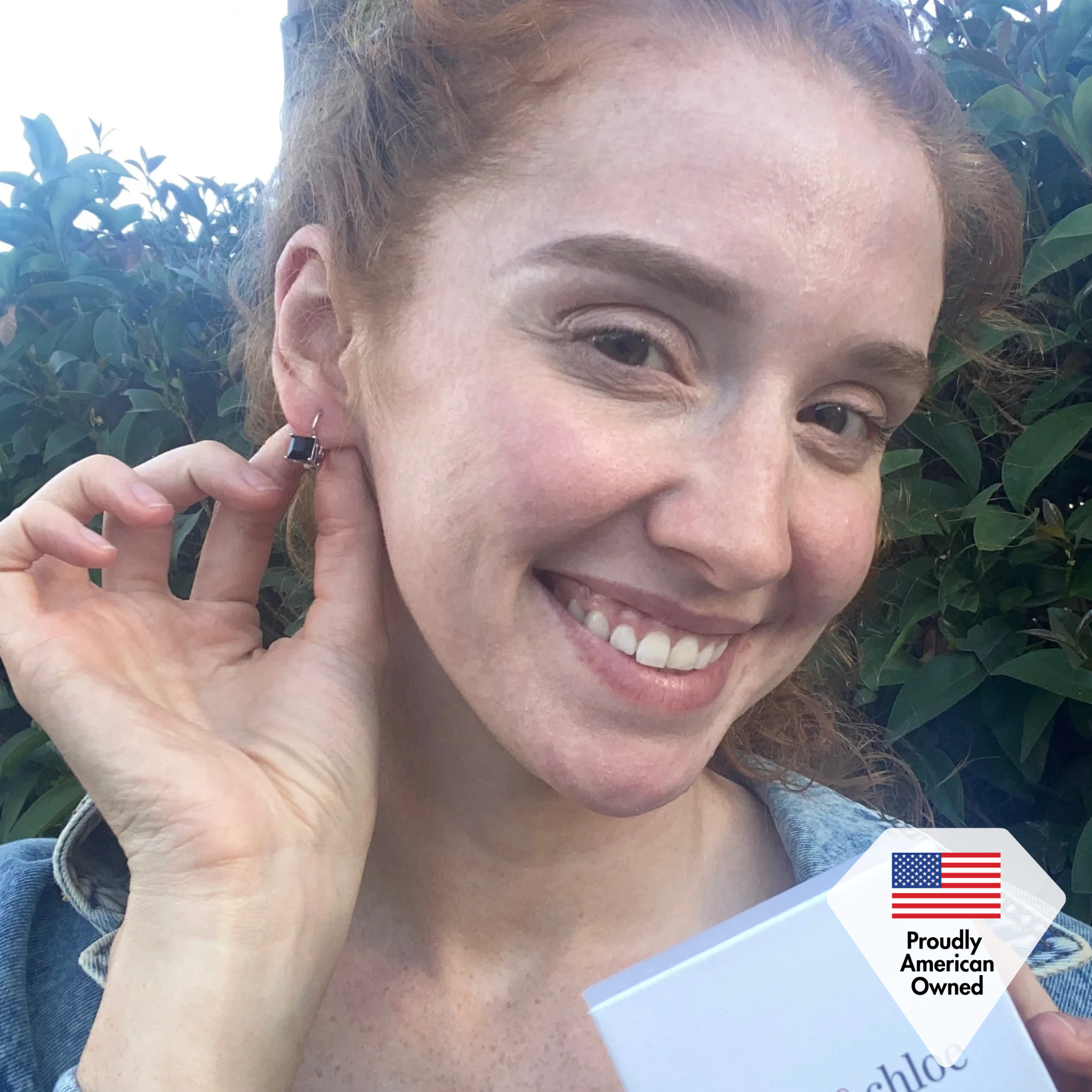 Samantha 18k White Gold Plated Drop Earrings with Black Swarovski Crystals