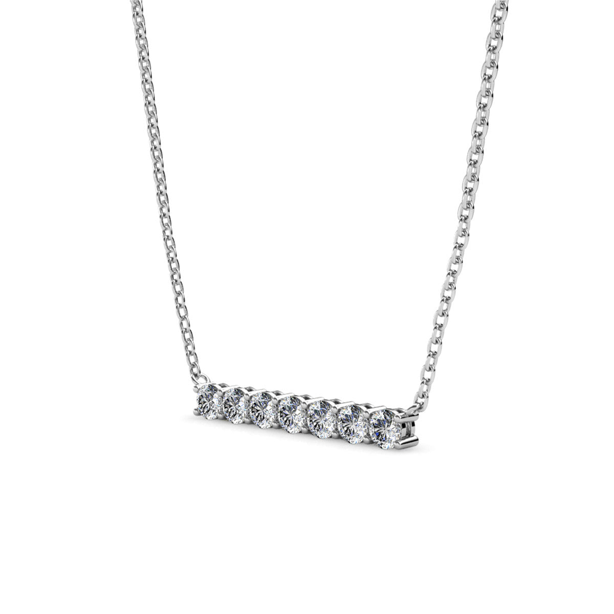 Lynn 18k White Gold Plated Necklace with Swarovski Crystals