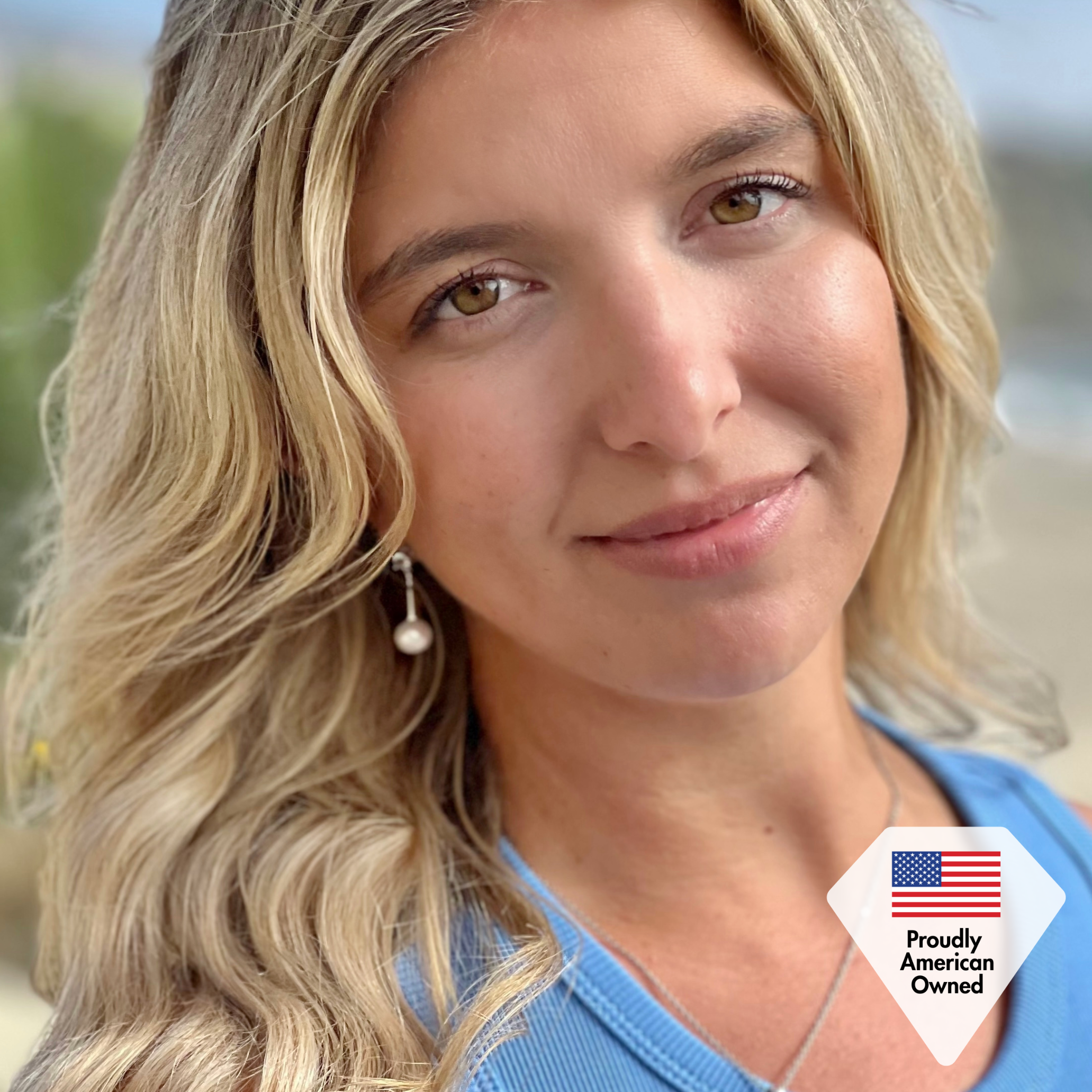 Tatum 18k White Gold Plated Pearl Dangling Stud Earrings with Swarovski Crystal