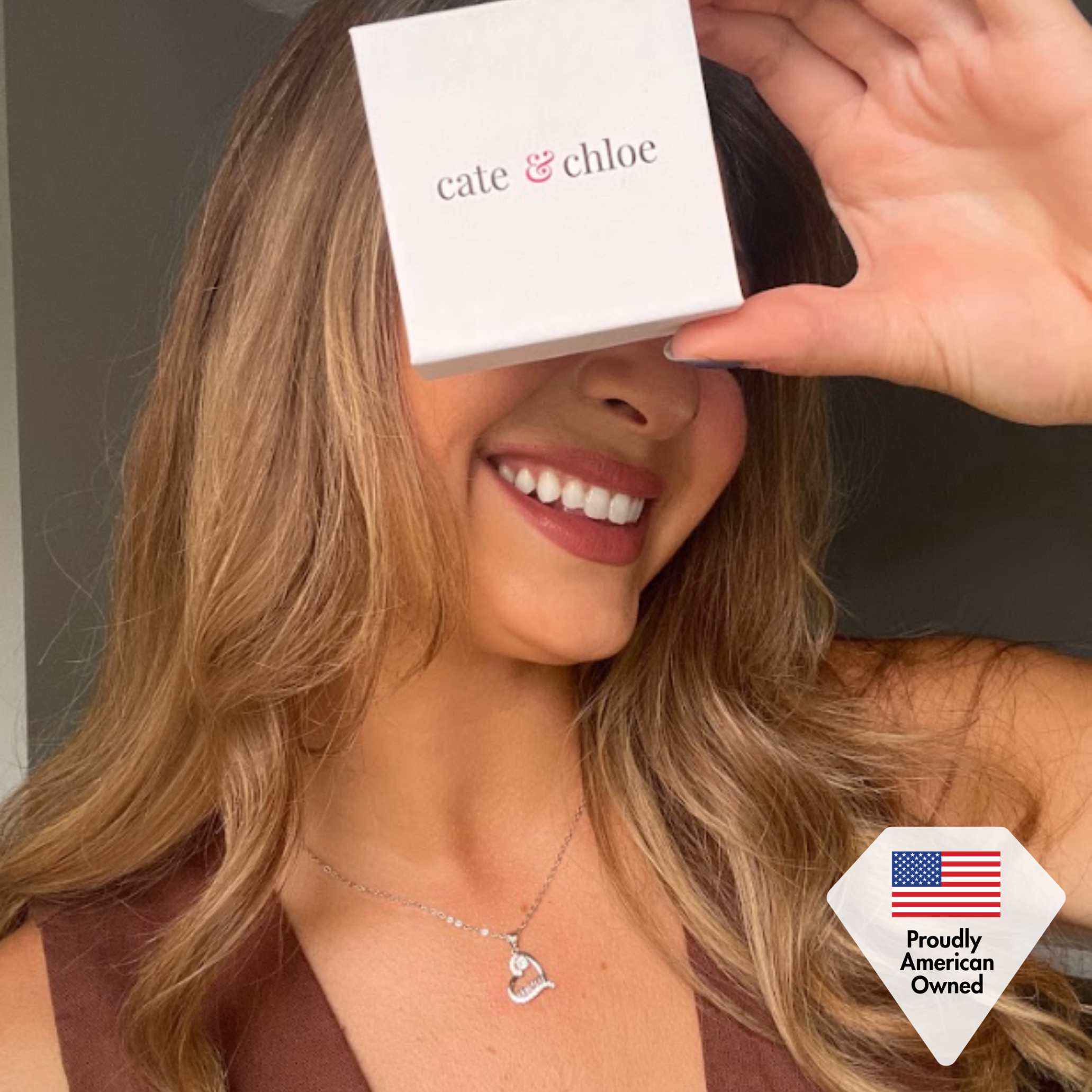 Mom 18k White Gold Plated Necklaces with Swarovski Crystals and Message Card