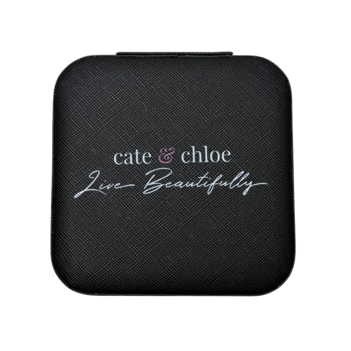 Jewelry Travel Case, Black Mini Jewelry Box Organizer for Women
