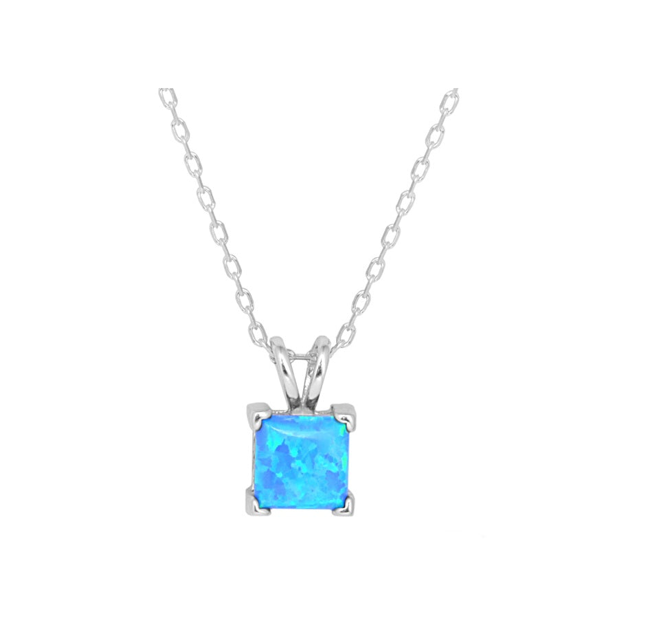 Amphitrite Opal Sterling Silver Pendant Necklace