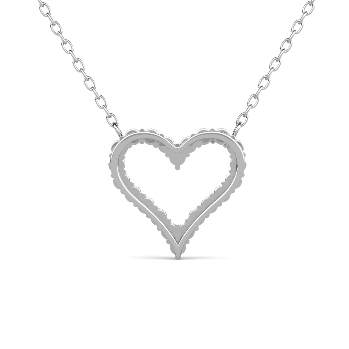 Bristol 18k White Gold Plated Heart Necklace with Swarovski Crystals & Heartfelt Message for Daughter